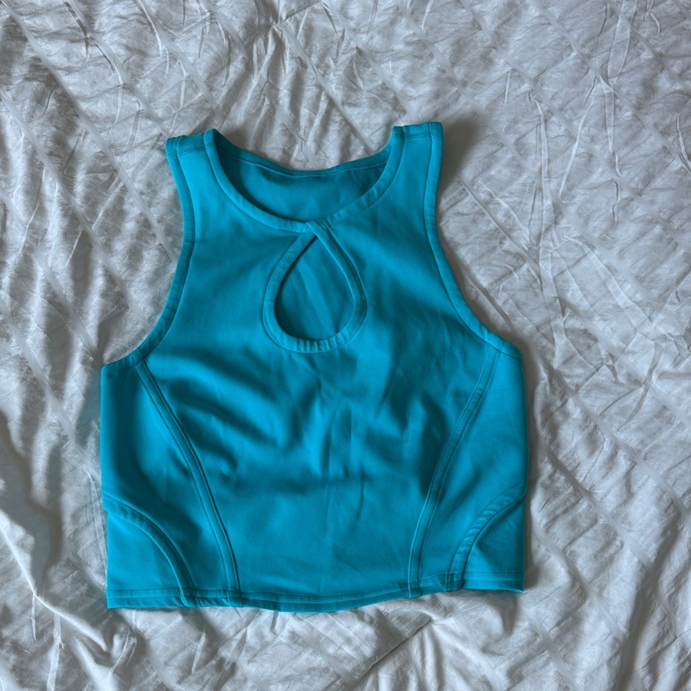 lululemon winder train cutout top, size 4
